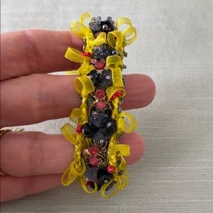 Artsy Beads and Ribbon Bracelet